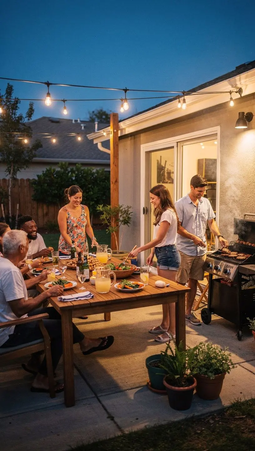 Солнечная гостиная с большими окнами, где можно проводить время с семьёй.